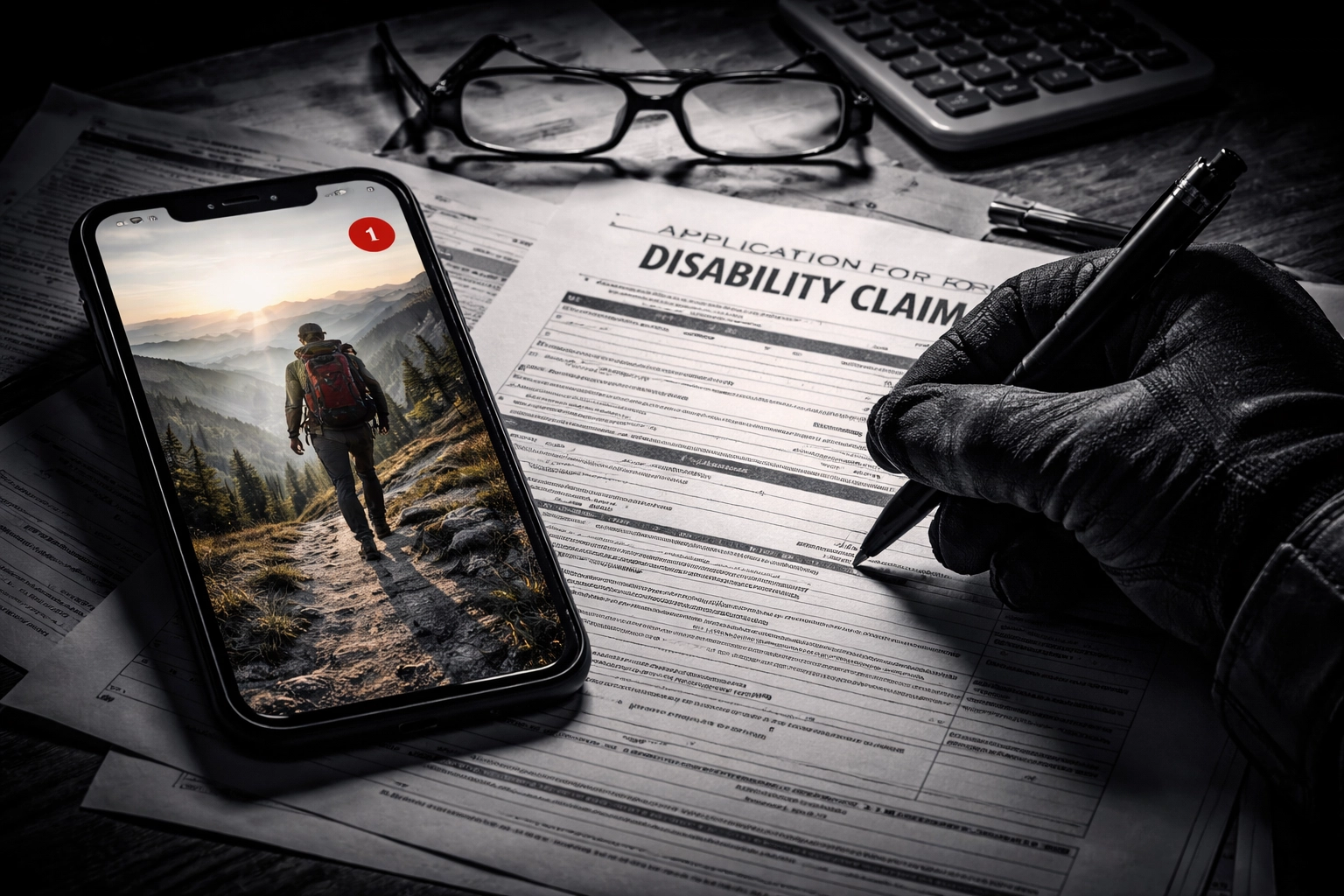 Social media investigation revealing fraudulent disability claim