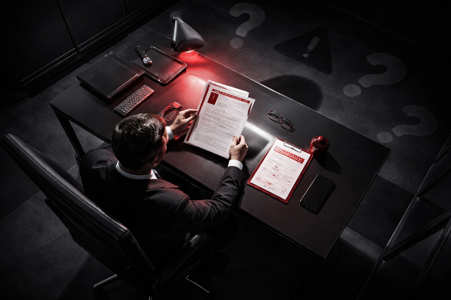 hiring manager reviewing a candidate's background check for employment screening