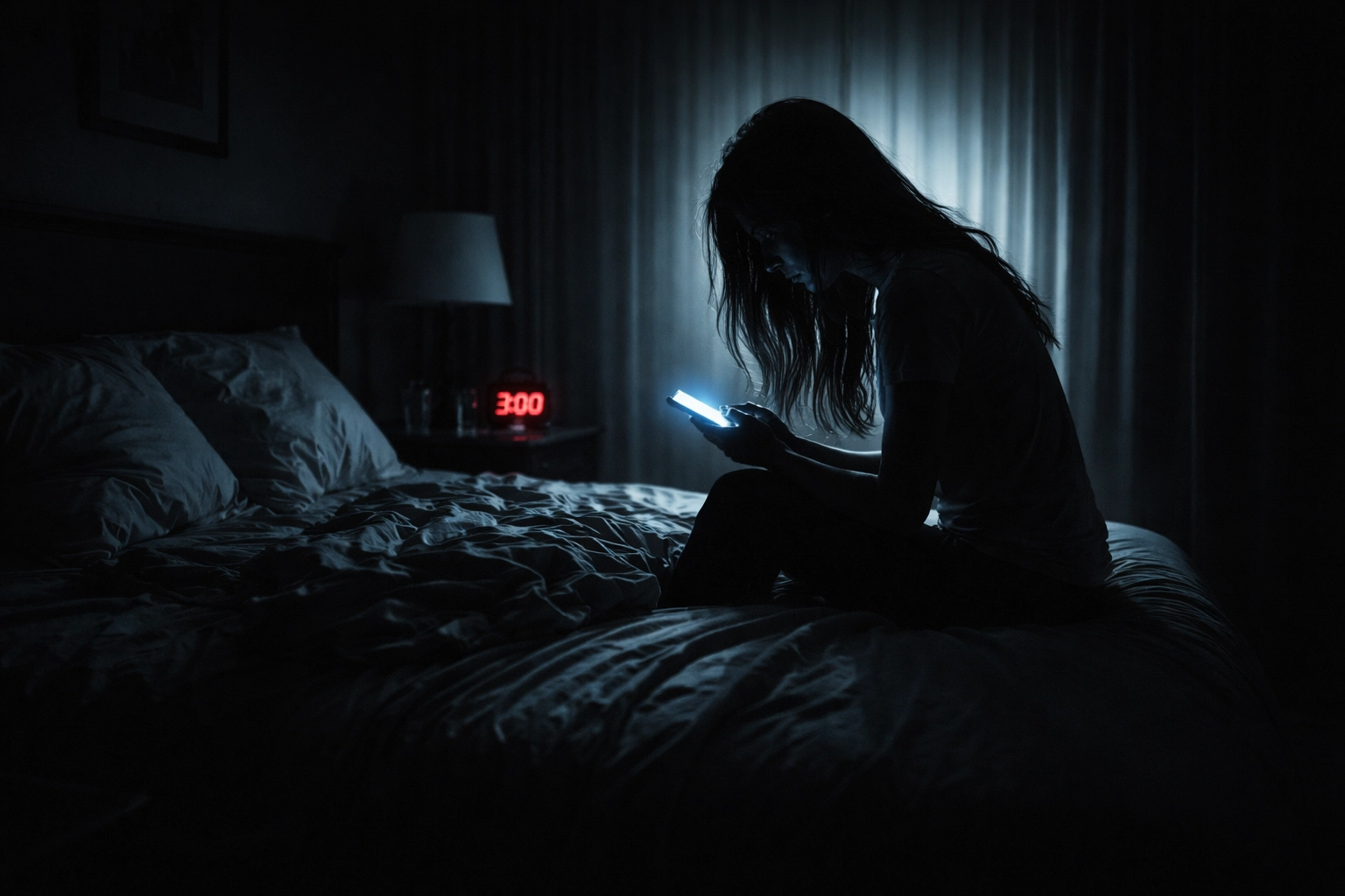 looking worried while holding phone suspecting partner infidelity
