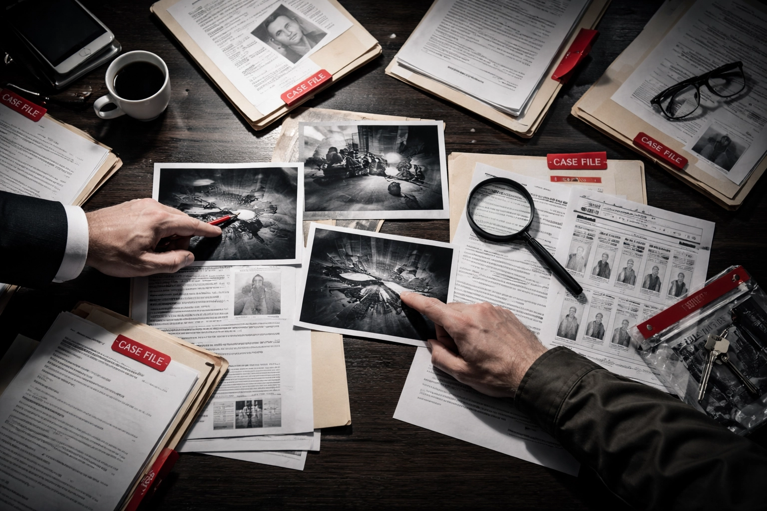 Investigation services professional preparing court-ready evidence for law firm