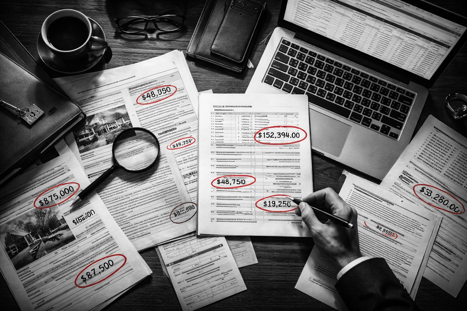 Investigator performing an asset search to help a lawyer with judgment recovery
