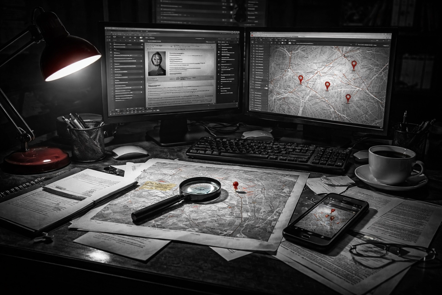 Private investigator conducting skip tracing to locate a witness for a court case in Mississauga
